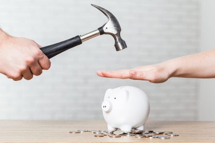 Hammer piggy bank