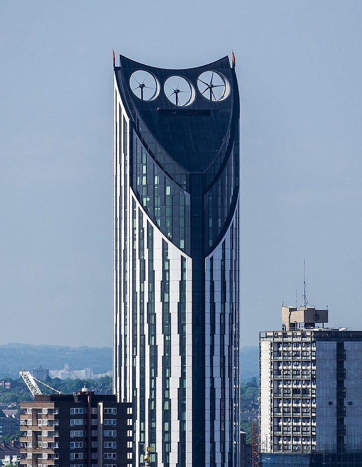 LEFT: Bahrain World Trade Center. RIGHT: Strata SE1.