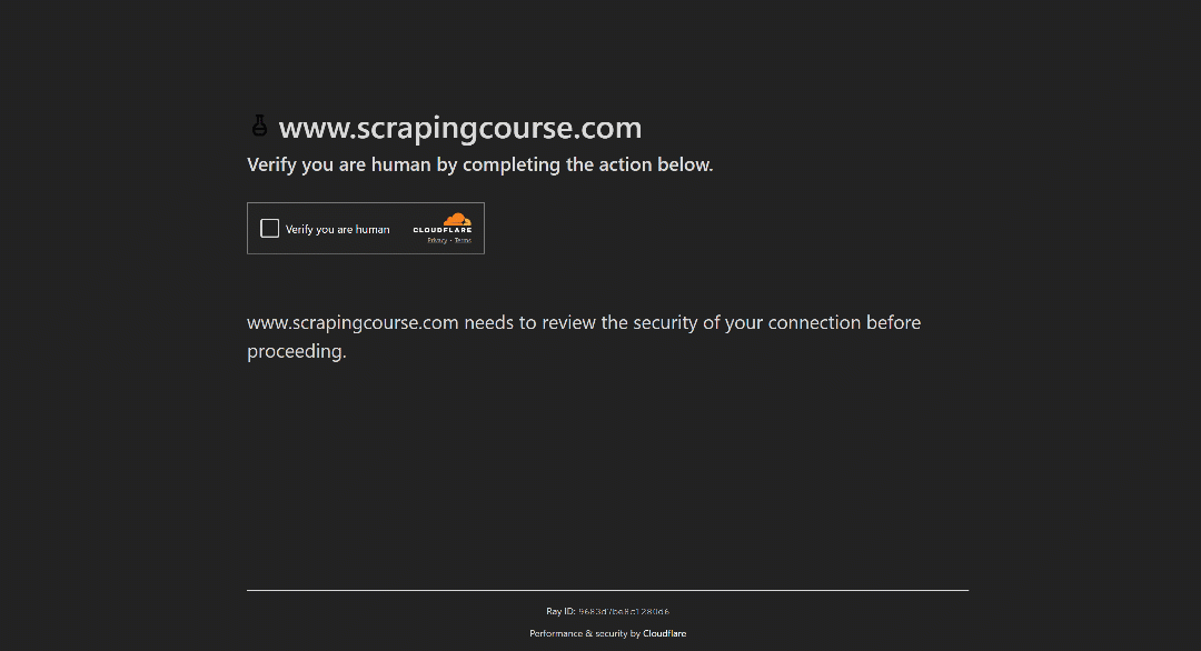 Browser fingerprinting verification in Cloudflare