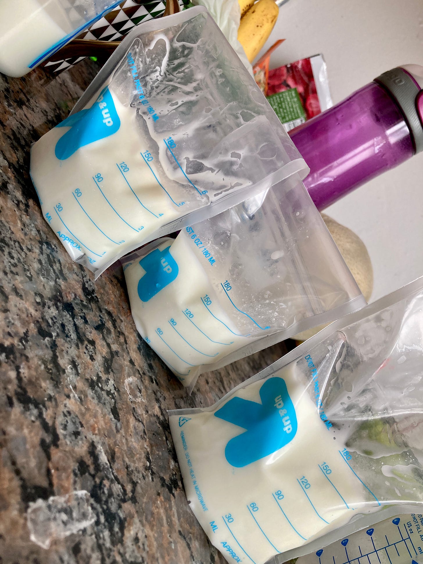 Picture of storage bags of breastmilk