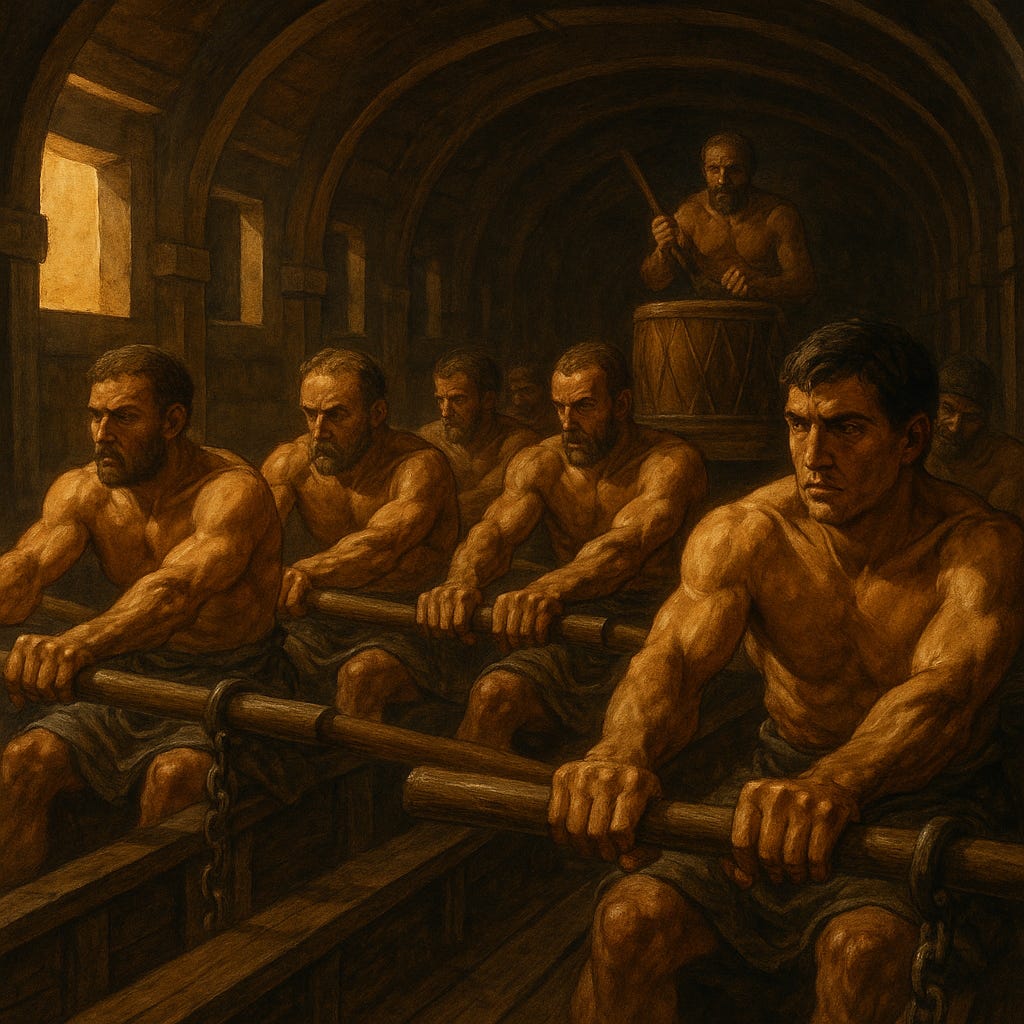 A painting of men in a row

AI-generated content may be incorrect.