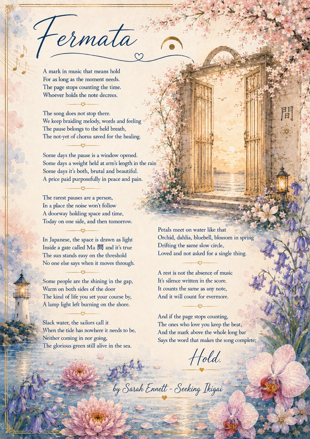 Fermata — a poem for Anna Goldsmith, Isle of Man singer-songwriter Fermata — a poem for Anna Goldsmith, Isle of Man singer-songwriter