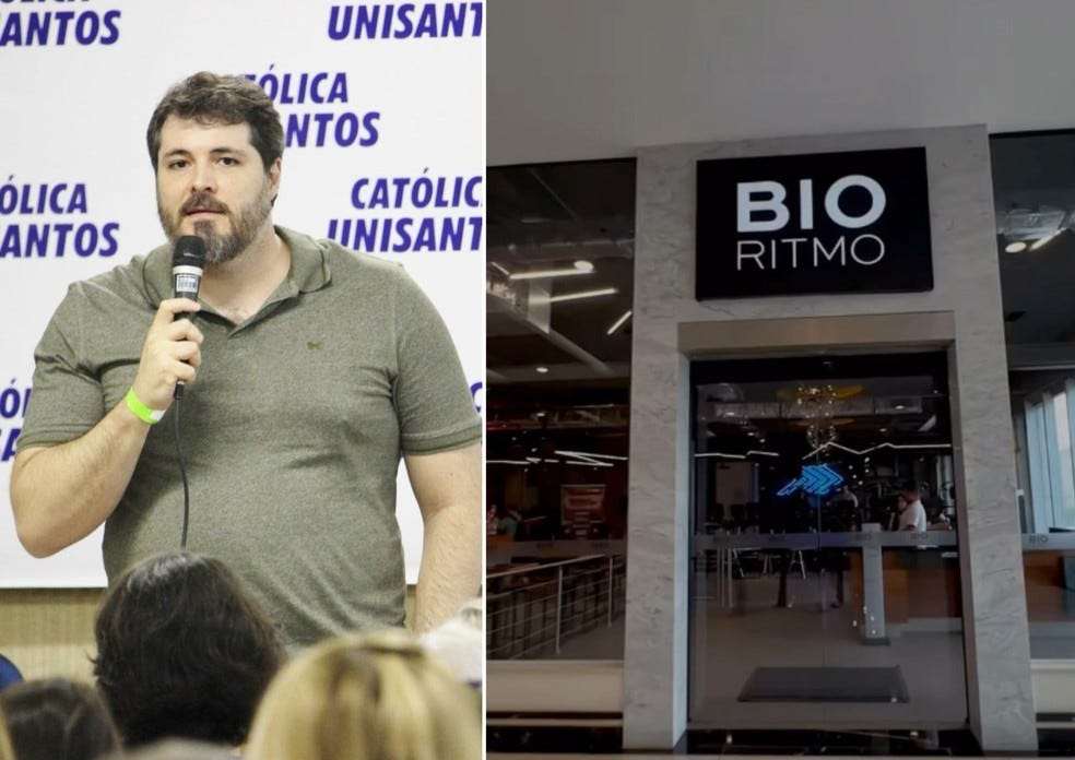 Professor universitário Alexandre Saul morreu em uma academia de Santos, SP — Foto: Divulgação/UNISANTOS e Redes sociais Professor universitário Alexandre Saul morreu em uma academia de Santos, SP — Foto: Divulgação/UNISANTOS e Redes sociais