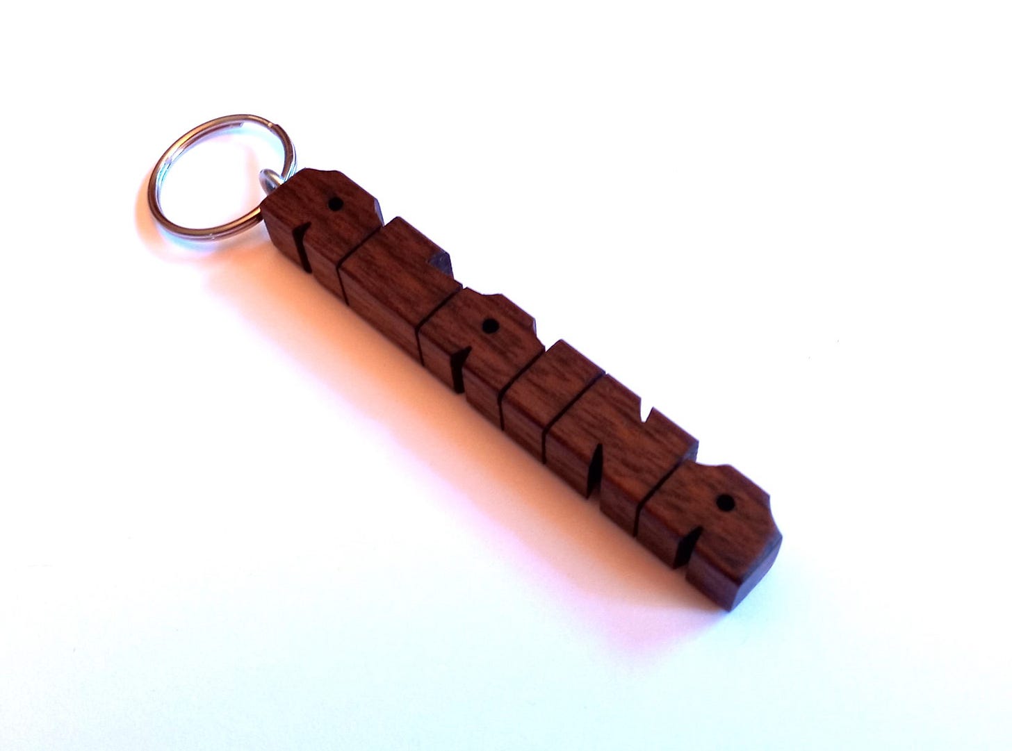 Walnut Wood Name Keychain: ALAINA Walnut Wood Name Keychain: ALAINA