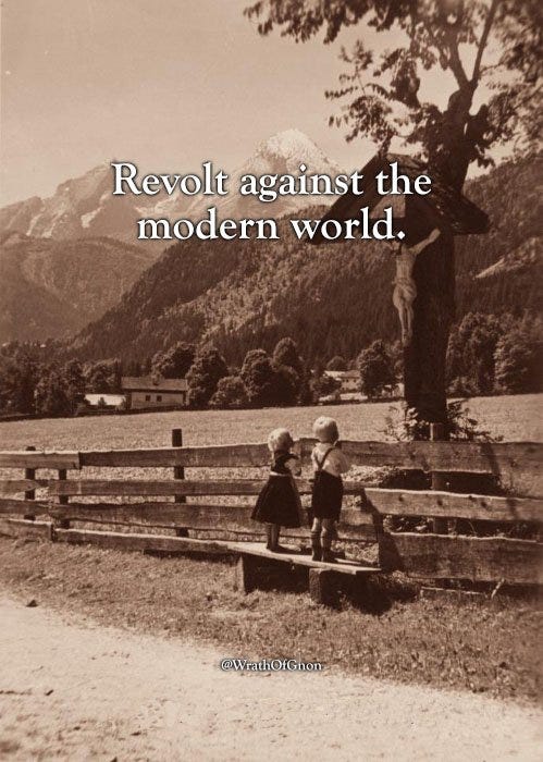 Wrath Of Gnon on Twitter: "Revolt against the modern world.  https://t.co/tj0aA6PdCz" / Twitter