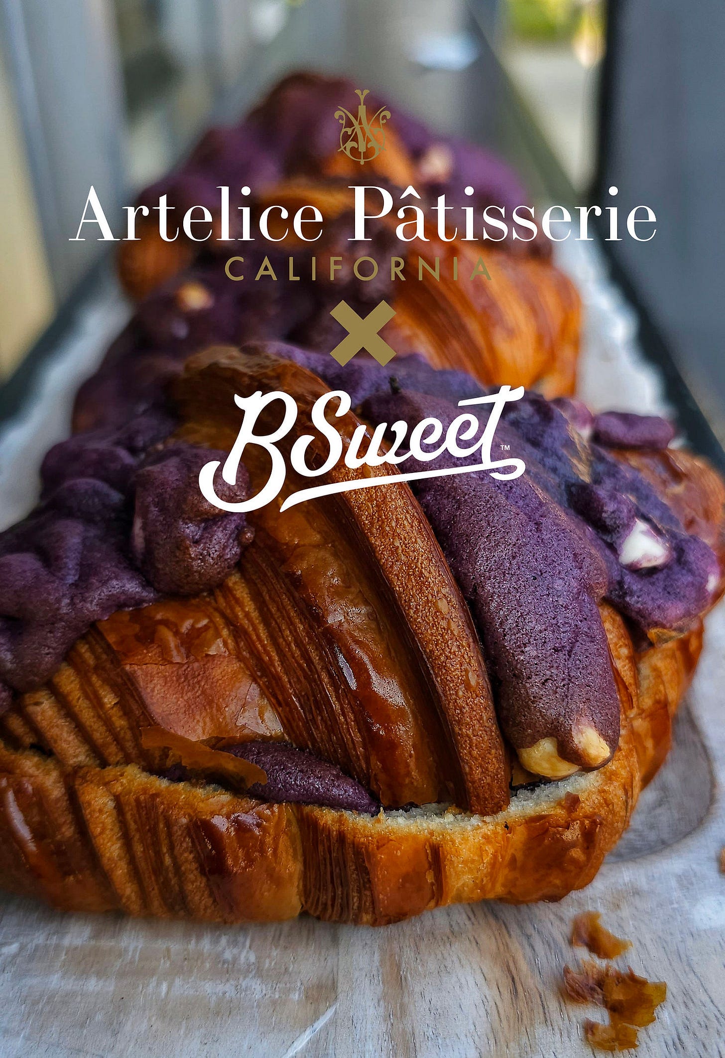B Sweet x Artelice LA Ube Cookie Croissant | Ube Crookie