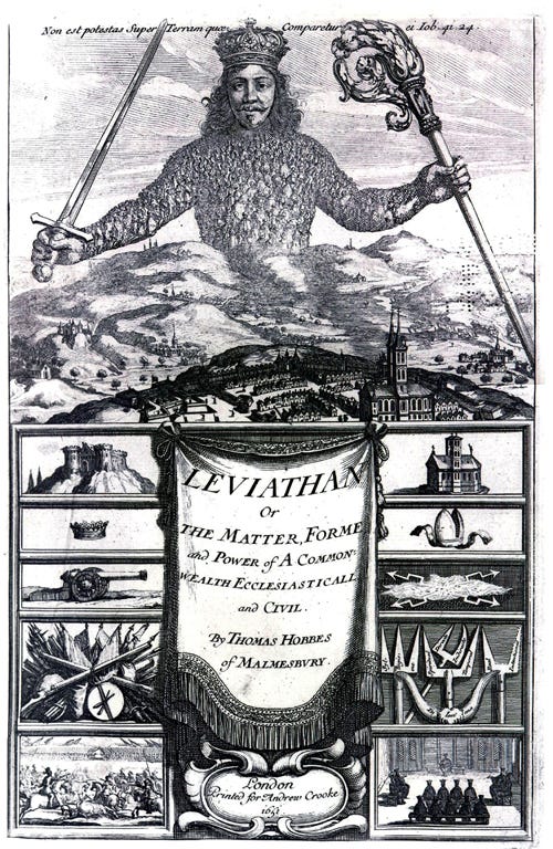 Leviathan by Thomas Hobbes 1651 Cover of the book Leviathan art print | eBay