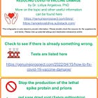 REDUCING COVID-19 VACCINE DAMAGE UPDATE