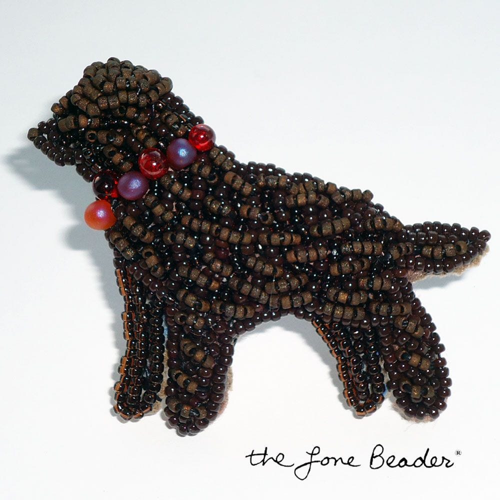 beaded chocolate lab labrador retriever pin pendant beadwork bead embroidery etsy beaded chocolate lab labrador retriever pin pendant beadwork bead embroidery etsy