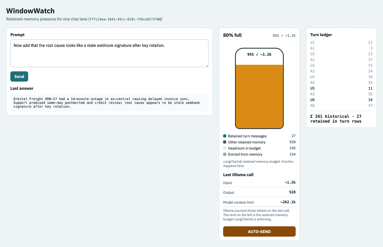 WindowWatch Application Screenshot with Window Tank and chat box