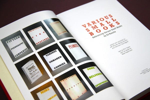 Various Small Books. Referencing Various Small Books by Ed Ruscha –  Artphilein Bookstore