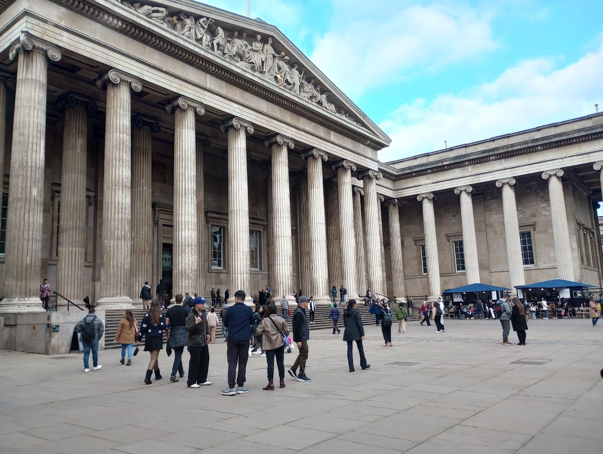 Classical-style frontage with columns Classical-style frontage with columns