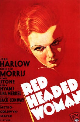 Red Headed woman Jean Harlow vintage movie poster | eBay