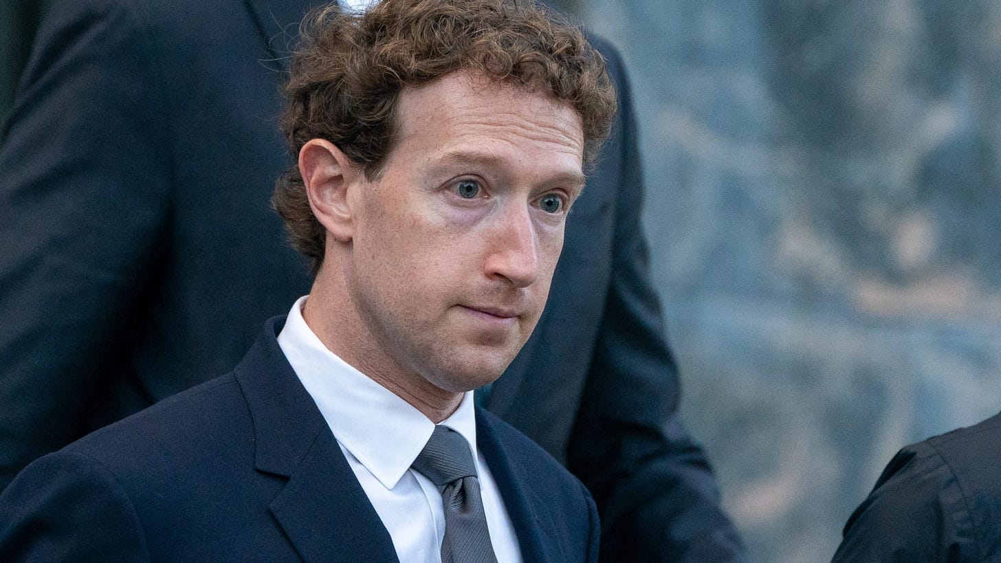 Mark Zuckerberg, chief executive officer of Meta Platforms Inc., exits Los Angeles Superior Court in Los Angeles, California, US, on Wednesday, Feb. 18, 2026.