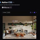 Aether CSS vytváří vizuální efekt průhledu přes sklo