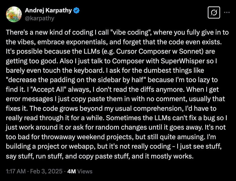 Newsletter artwork for “Why Vibe Coding Is Important”