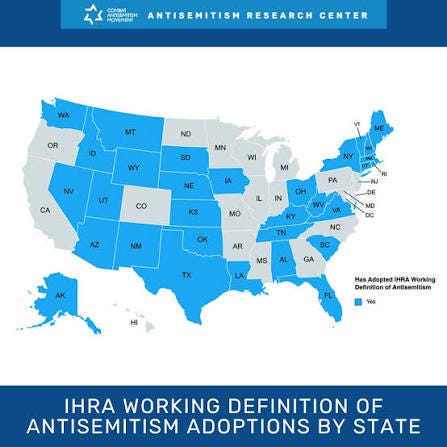 Missouri just became the latest state to adopt the International Holocaust Remembrance Alliance (IHRA) definition of antisemitism — an important step forward in the fight against hate. I applaud Missouri and every Missouri just became the latest state to adopt the International Holocaust Remembrance Alliance (IHRA) definition of antisemitism — an important step forward in the fight against hate. I applaud Missouri and every