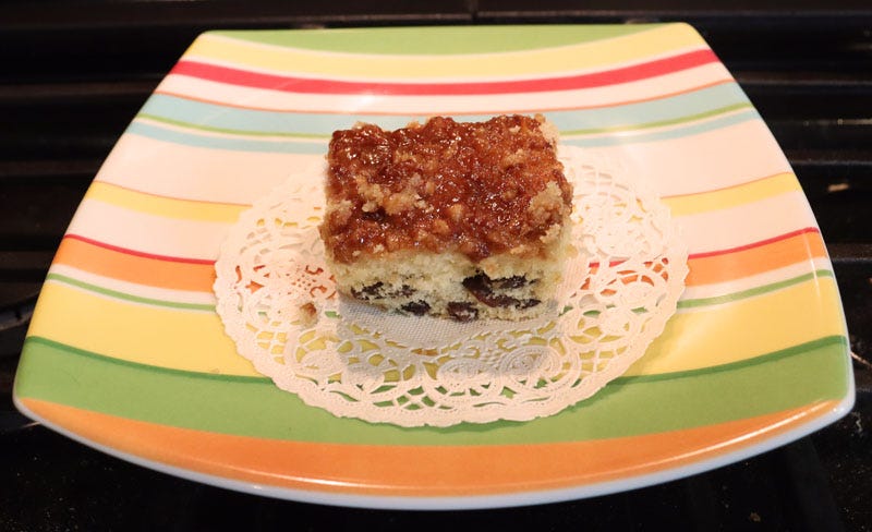 Quick Applesauce Cake on plate