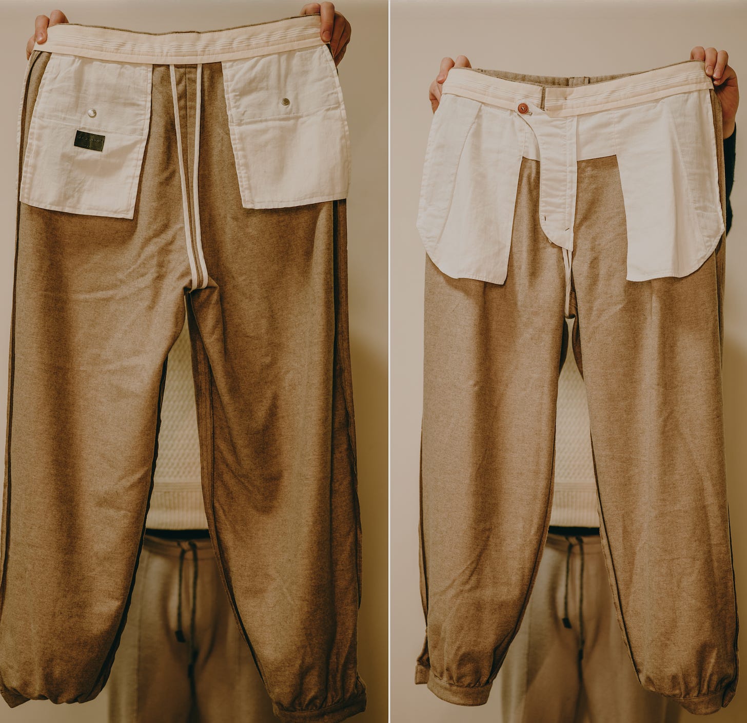 Giorgio Armani Style Cashmere Wide-Leg Trousers : Fluid Tailoring