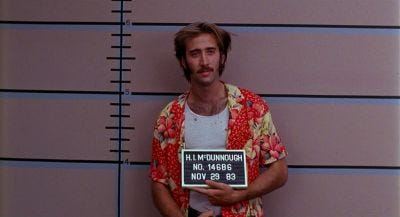 Still from Raising Arizona (1987)