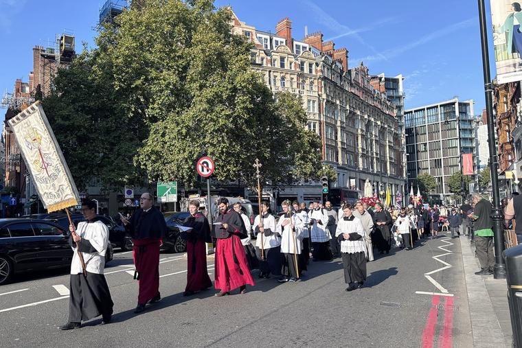 Thousands join the two-mile Rosary Crusade of Reparation through central London on Saturday, a public witness of faith and devotion to the Blessed Mother.