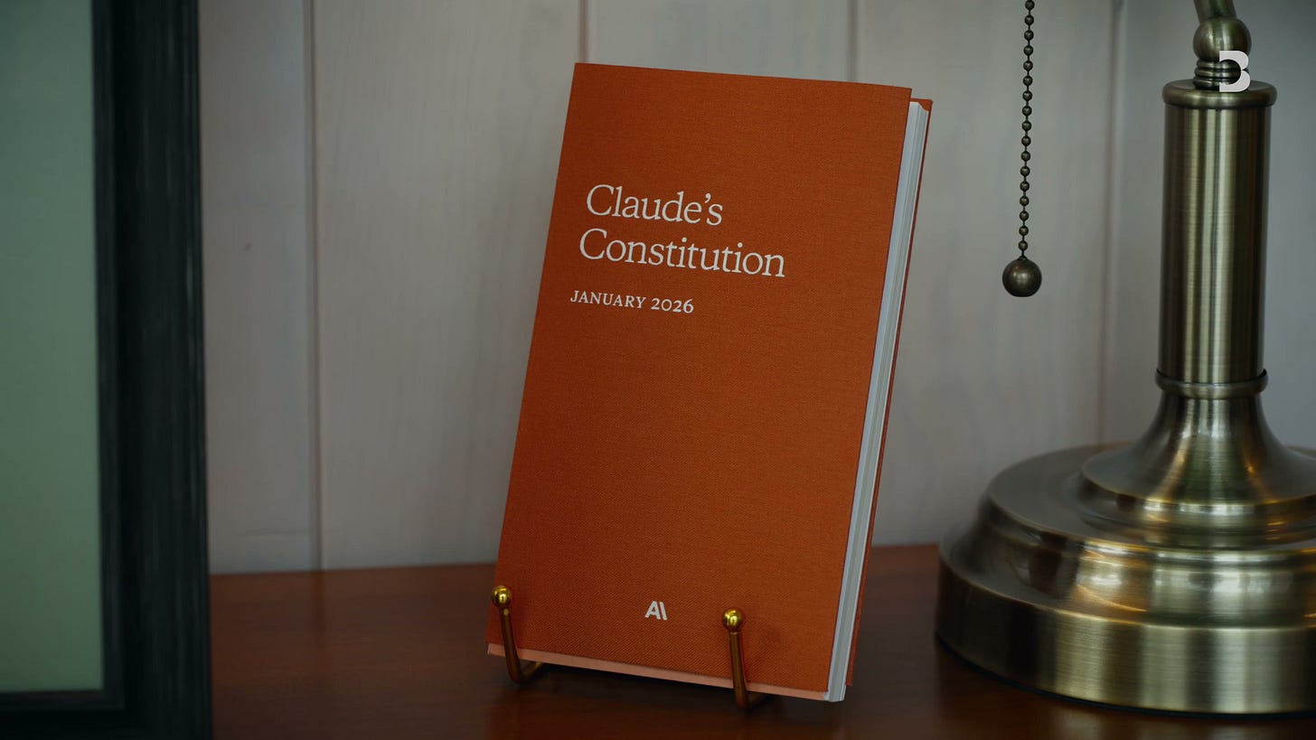 Claude’s Constitution 影像，代表 Anthropic 試圖讓模型行為受明示原則與價值框架約束。