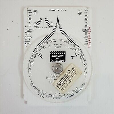 Samcine Mk II Depth of Field DOF Calculator Samuelson Film Service | eBay