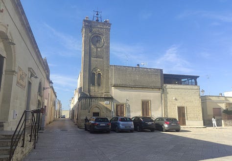 Crumbling but beautiful buildings near the sea on the Adriatic coast, Italy