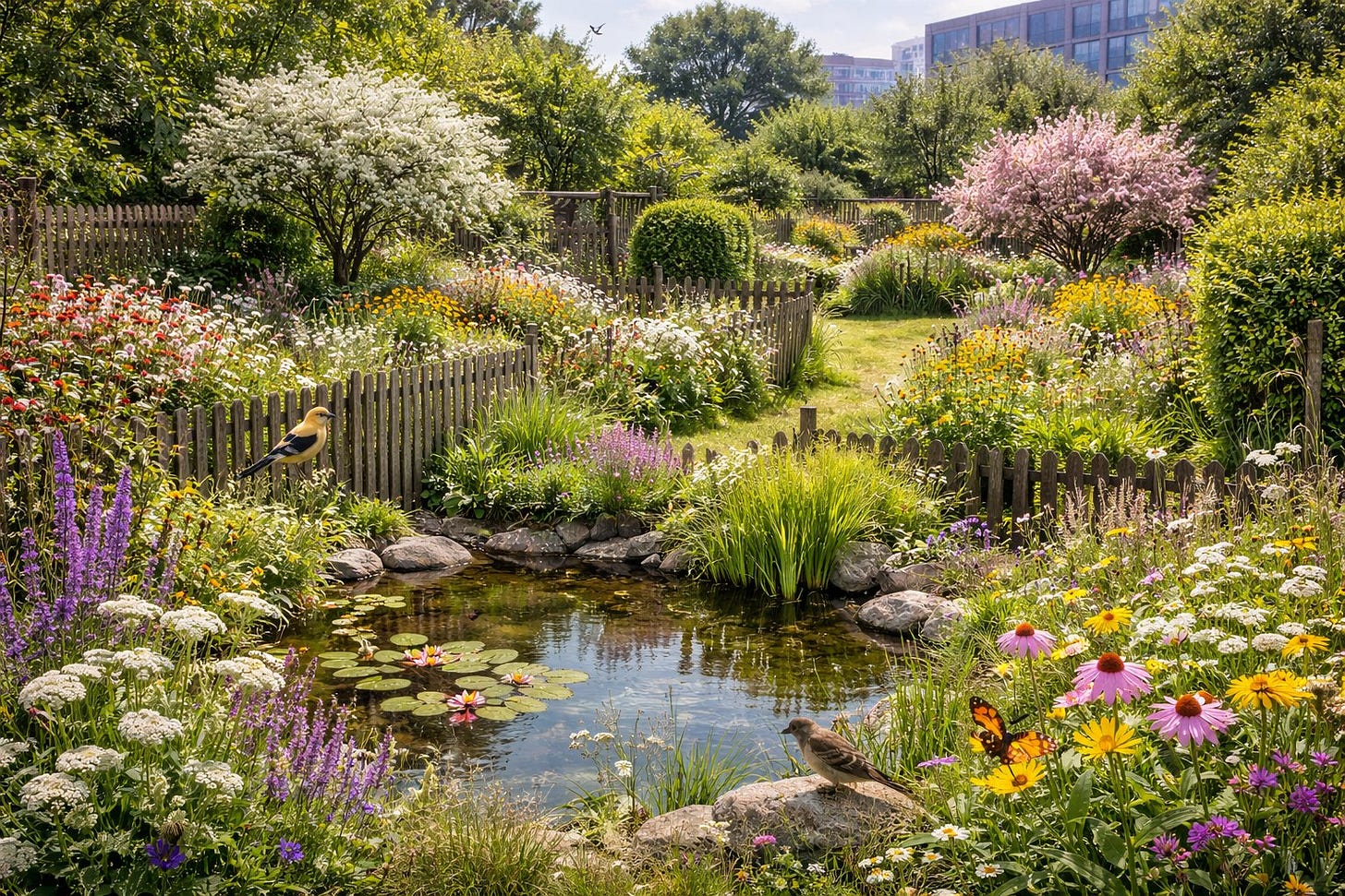 Interconnected Wild Gardens in an Urban Environment