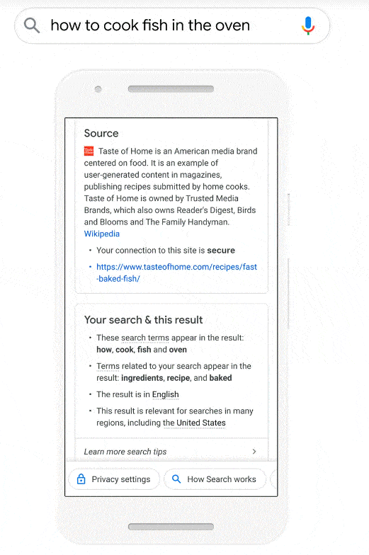 About this result in Google SERPs About this result in Google SERPs