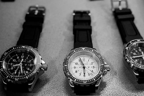 Watches on display at WindUp Chicago - Sunflowerman, Artefkt, Vortic, Citizen, Astor & Banks, Marathon, SpaceOne, and Benrus