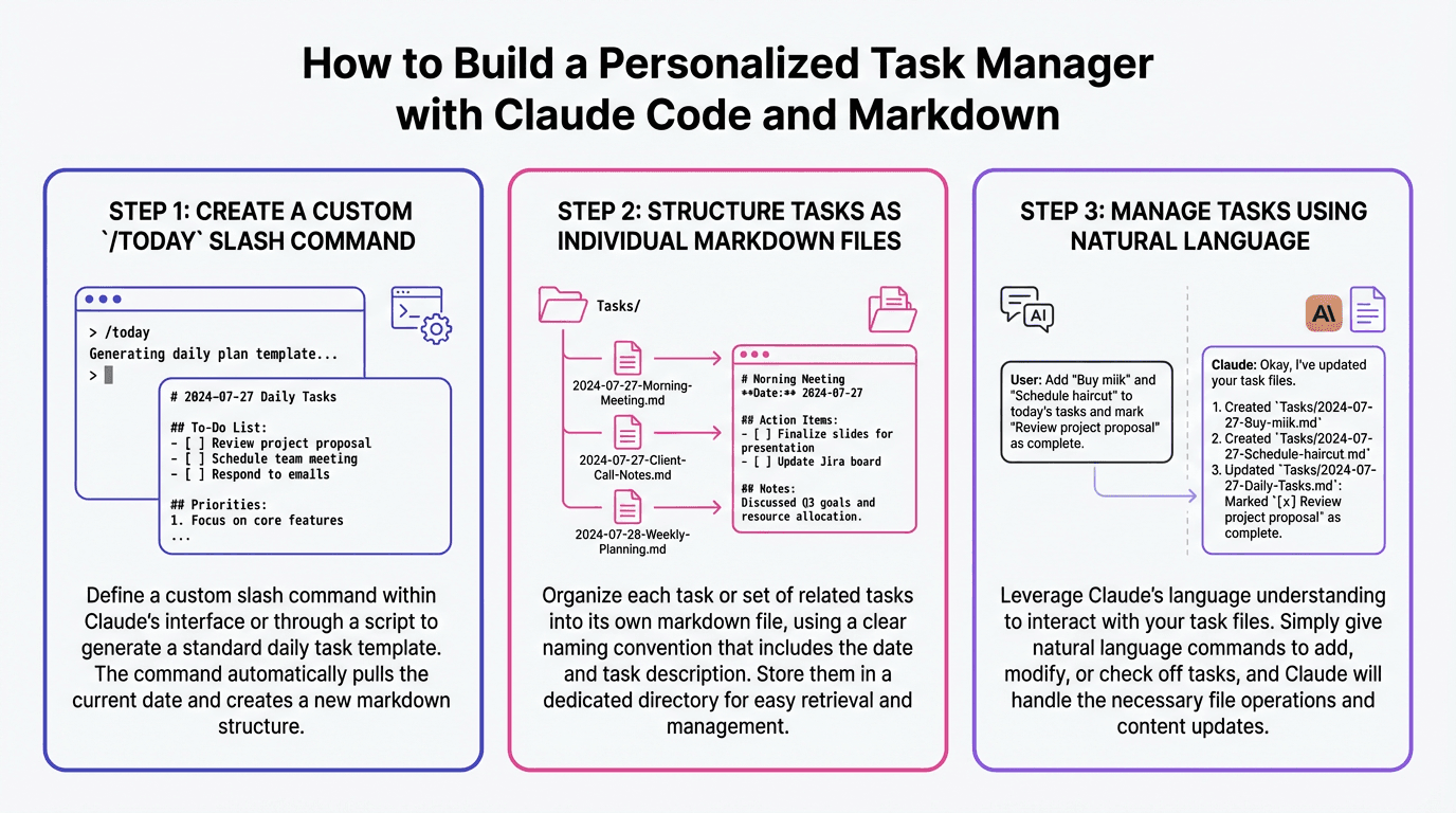 How to Build a Personalized Task Manager with Claude Code and Markdown