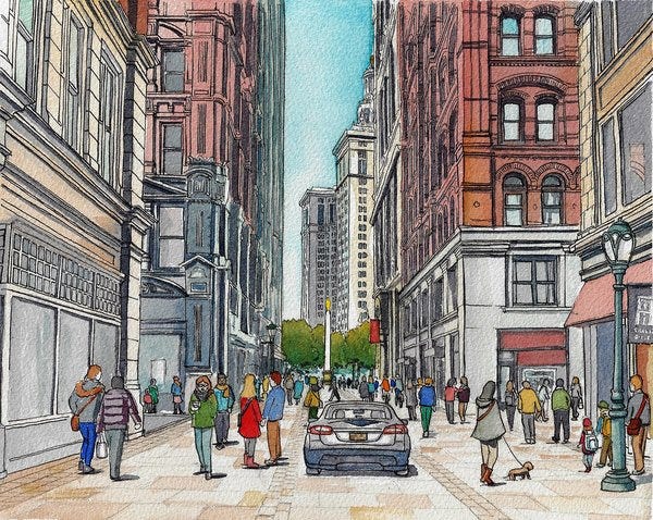 Slow streets for a fast city. Slow streets for a fast city.