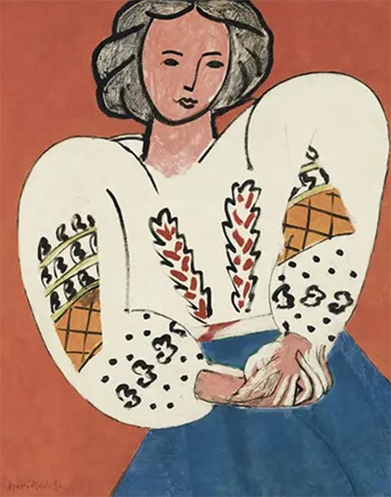 La Blouse Roumaine, 1940, Henri Matisse La Blouse Roumaine, 1940, Henri Matisse