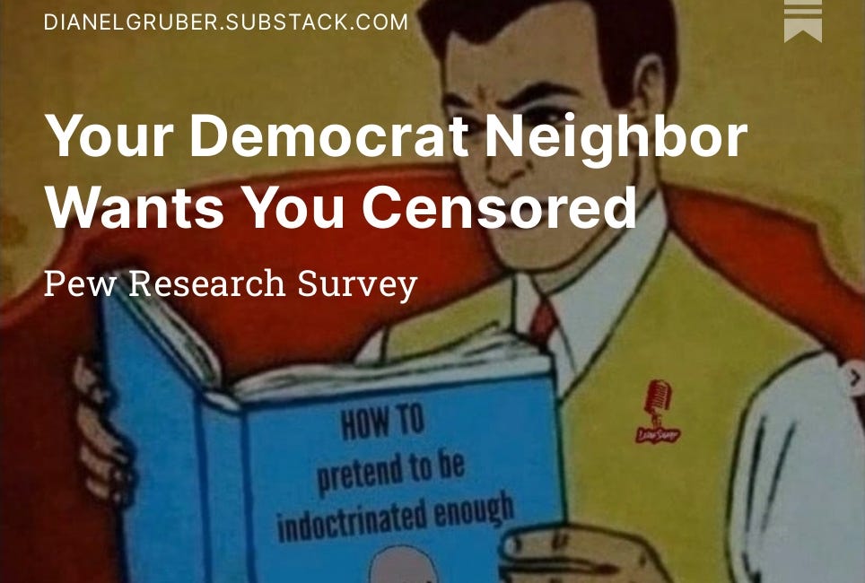 Your Democrat Neighbor Wants You Censored
