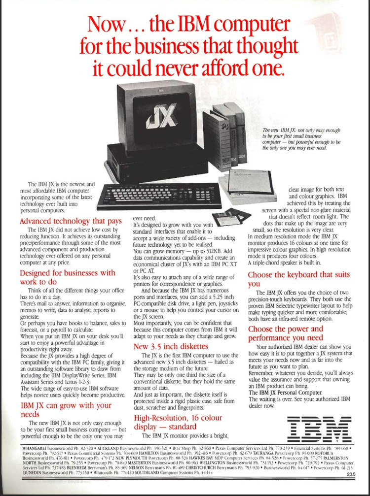 IBM JX - Computer Ads from the Past