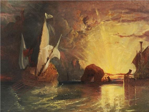 Joseph Mallord William Turner | AN ULYSSES DERIDING POLYPHEMUS AFTER JOSEPH TURNER (1829) | MutualArt Joseph Mallord William Turner | AN ULYSSES DERIDING POLYPHEMUS AFTER JOSEPH TURNER (1829) | MutualArt