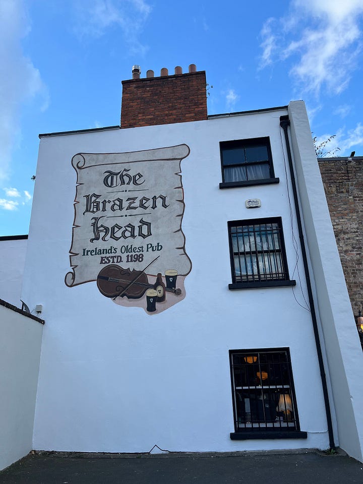 In and out at The Brazen Head
