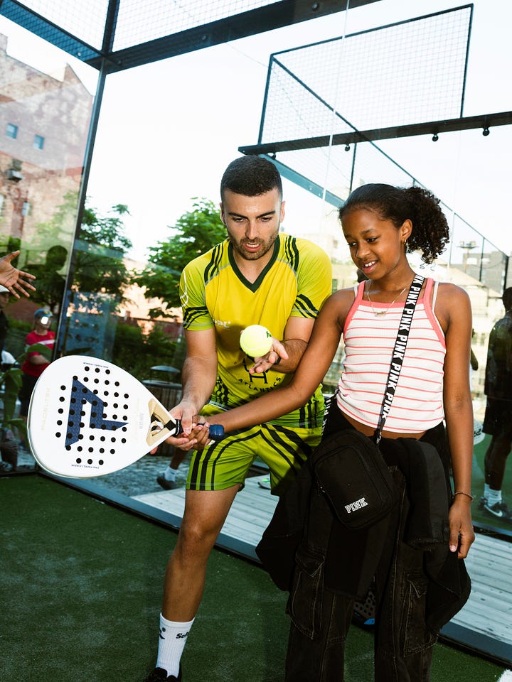 PPL youth community clinic at Mink Padel in Harlem