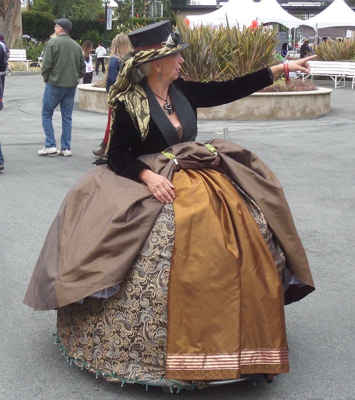 Steampunk Woman in motorised wheelchair Steampunk Woman in motorised wheelchair
