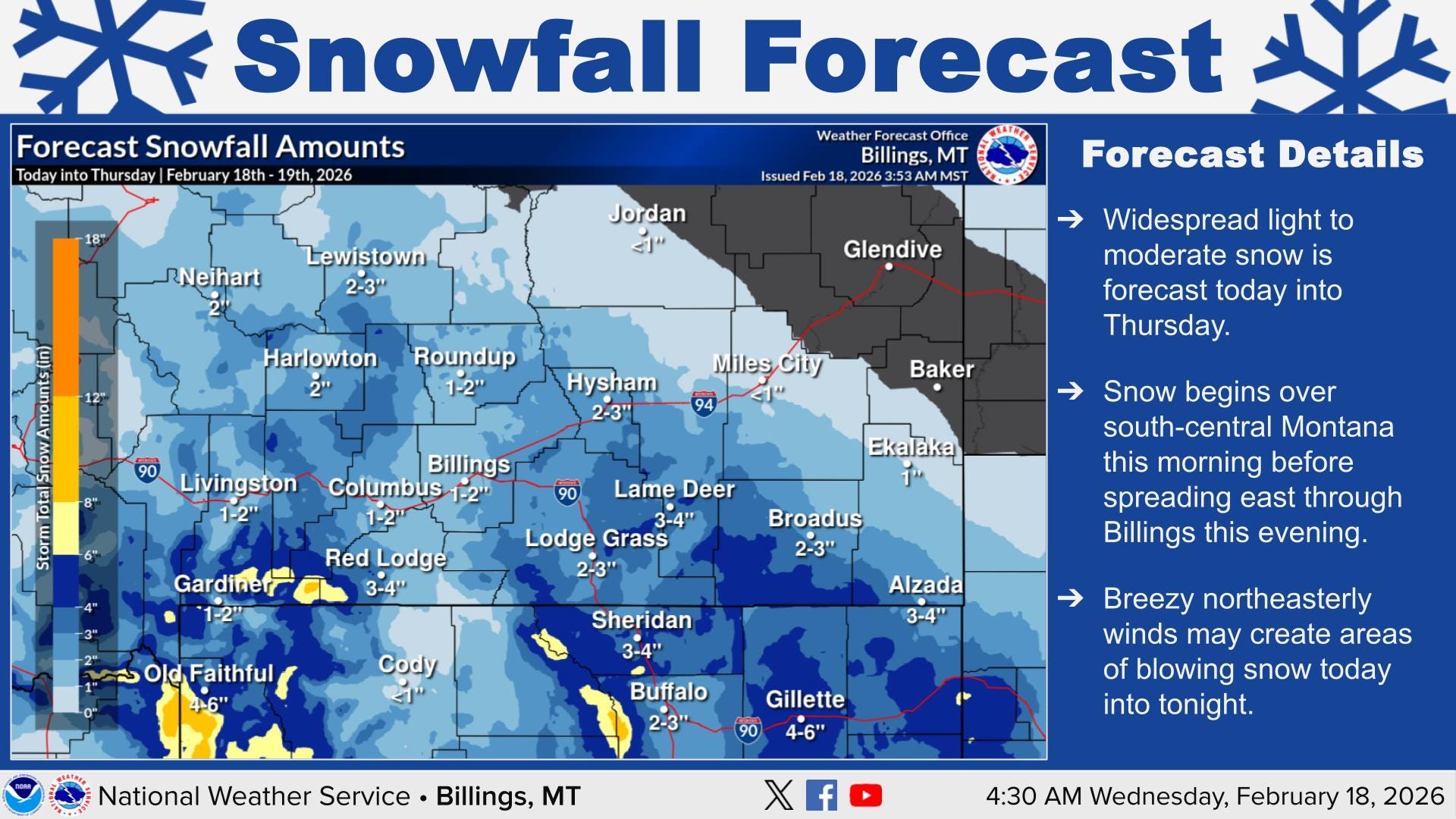 Winter Returns Today into Friday - Montana Independent News