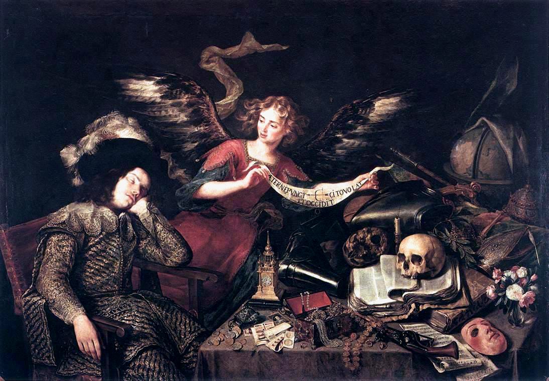 Antonio de Pereda, The Knight's Dream, about 1650 Antonio de Pereda, The Knight's Dream, about 1650