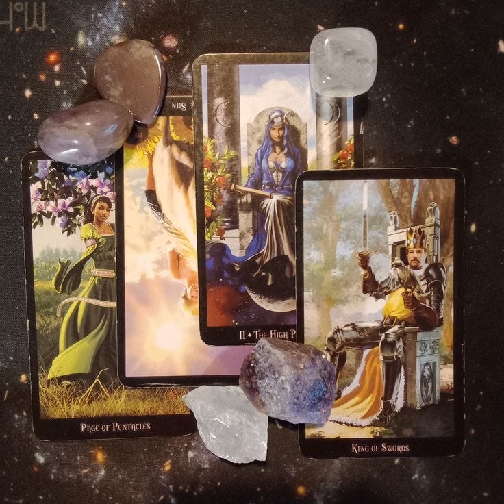 A Message From the Universe ~ Your Gut Knows the Truth, Witches Tarot Cards