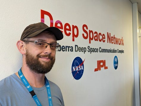 Michael Plis visit to CDSCC Canberra DSN NASA Listening Station.