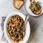 Seppie in zimino, a Tuscan chard and cuttlefish stew.