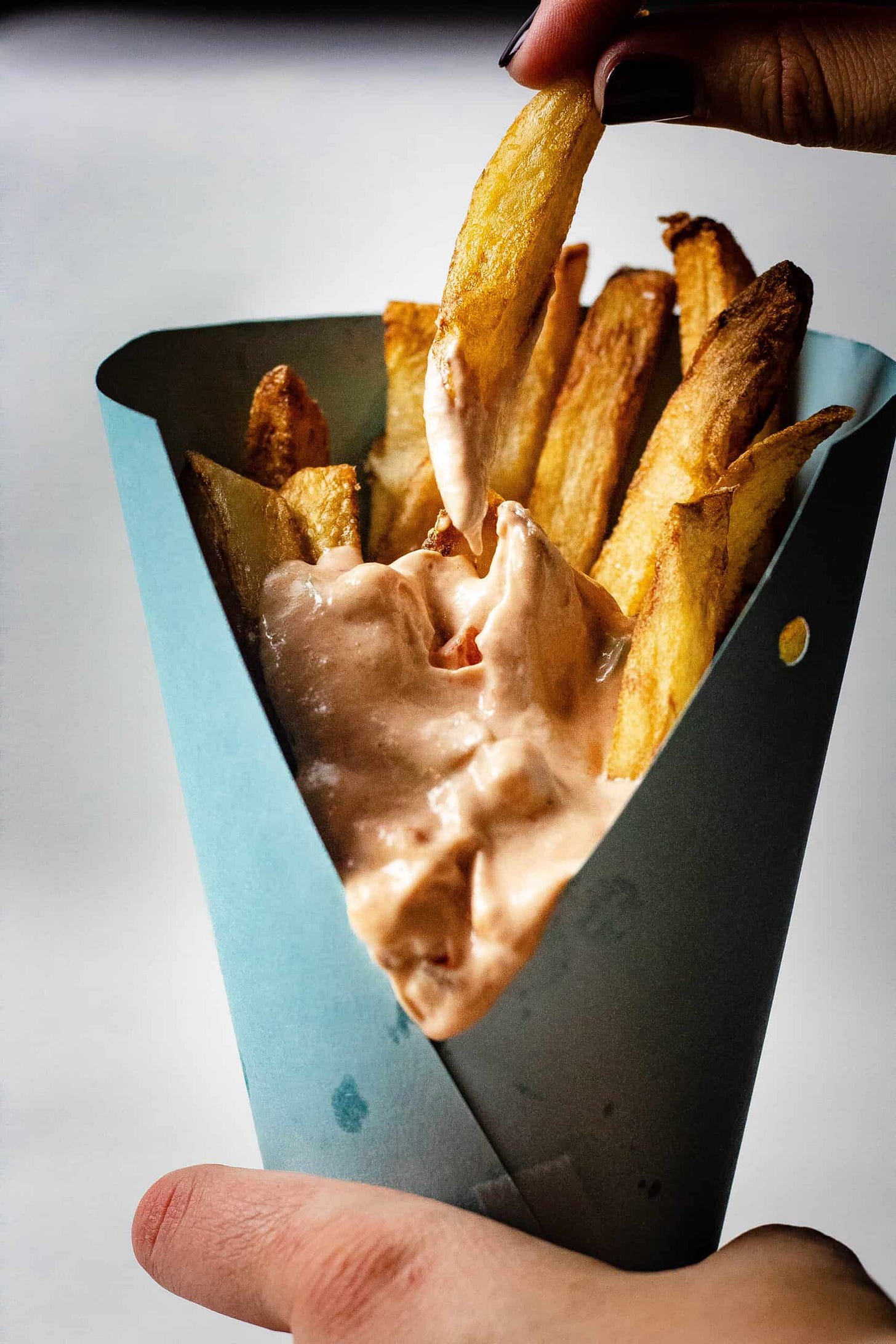 Fries (Frites) with Andalouse Sauce (Belgium)