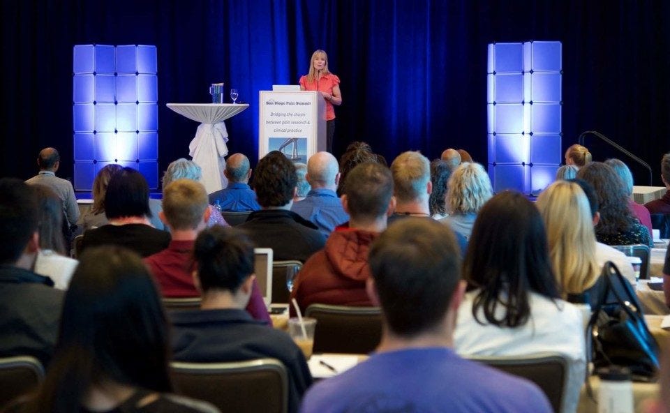 Shelly Prosko talking about compassion at SD Pain 2019