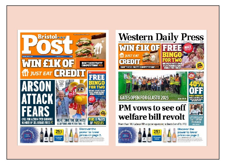Page 1 of the Western Daily Press and Bristol Post Page 1 of the Western Daily Press and Bristol Post