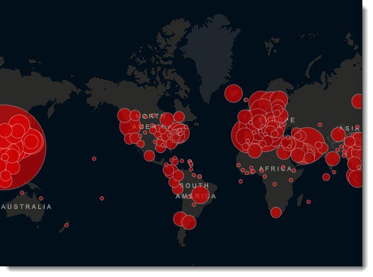 Coronavirus COVID-19 Global Cases by the Center for Systems Science and Engineering (CSSE) at Johns Hopkins University (JHU) Coronavirus COVID-19 Global Cases by the Center for Systems Science and Engineering (CSSE) at Johns Hopkins University (JHU)