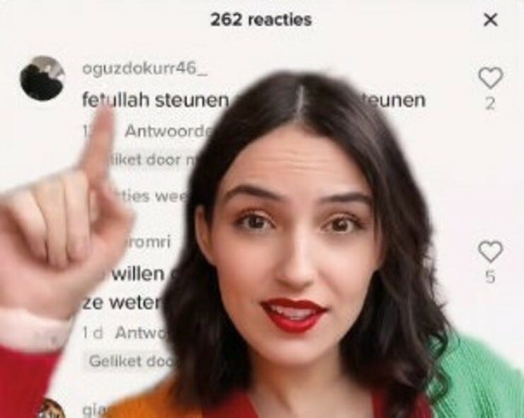 Schermafbeelding van een TikTok van Marieke Kuypers